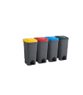 Papelera 85L con pedal y ruedas