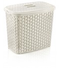 Cesta para detergente Ratán grande con tapa 6 litros